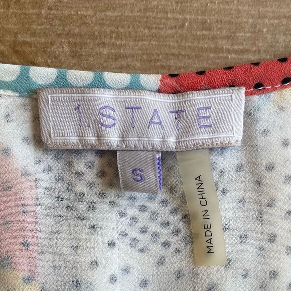 1State colorful polka dotted shift dress Sz. S - Picture 4 of 8